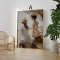 Vintage Impressionismus Poster · Geschenkidee · Frauen Segelboot Landschaft Stillleben Naturmalerei · Dekoprint ohne Rahmen-2