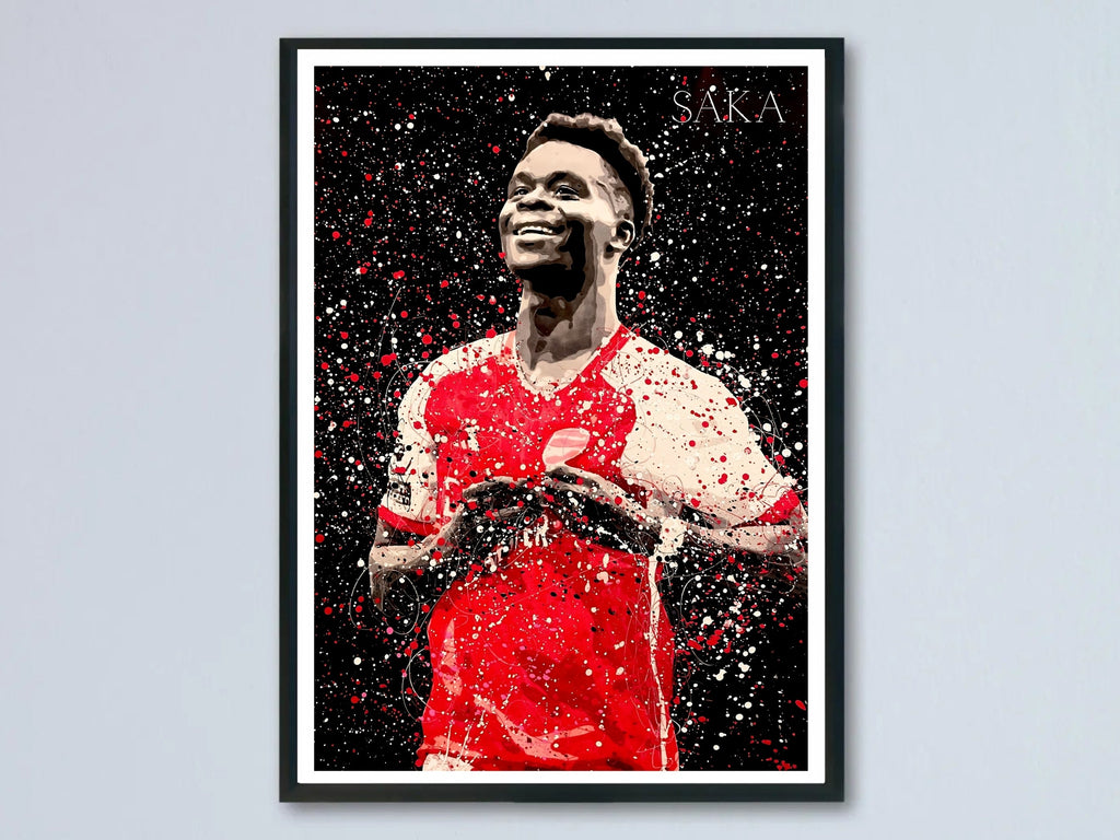 Bukayo Saka Splatter Art Poster | Arsenal FC Print-0