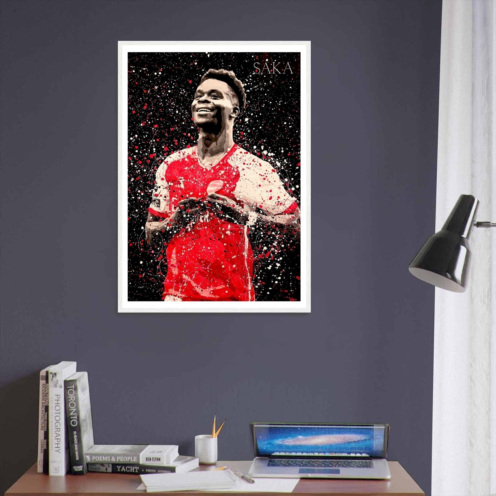 Bukayo Saka Splatter Art Poster | Arsenal FC Print-2