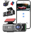 Caméra Embarquée 4K Avant/Arrière — GPS, WiFi, Vision Nocturne
