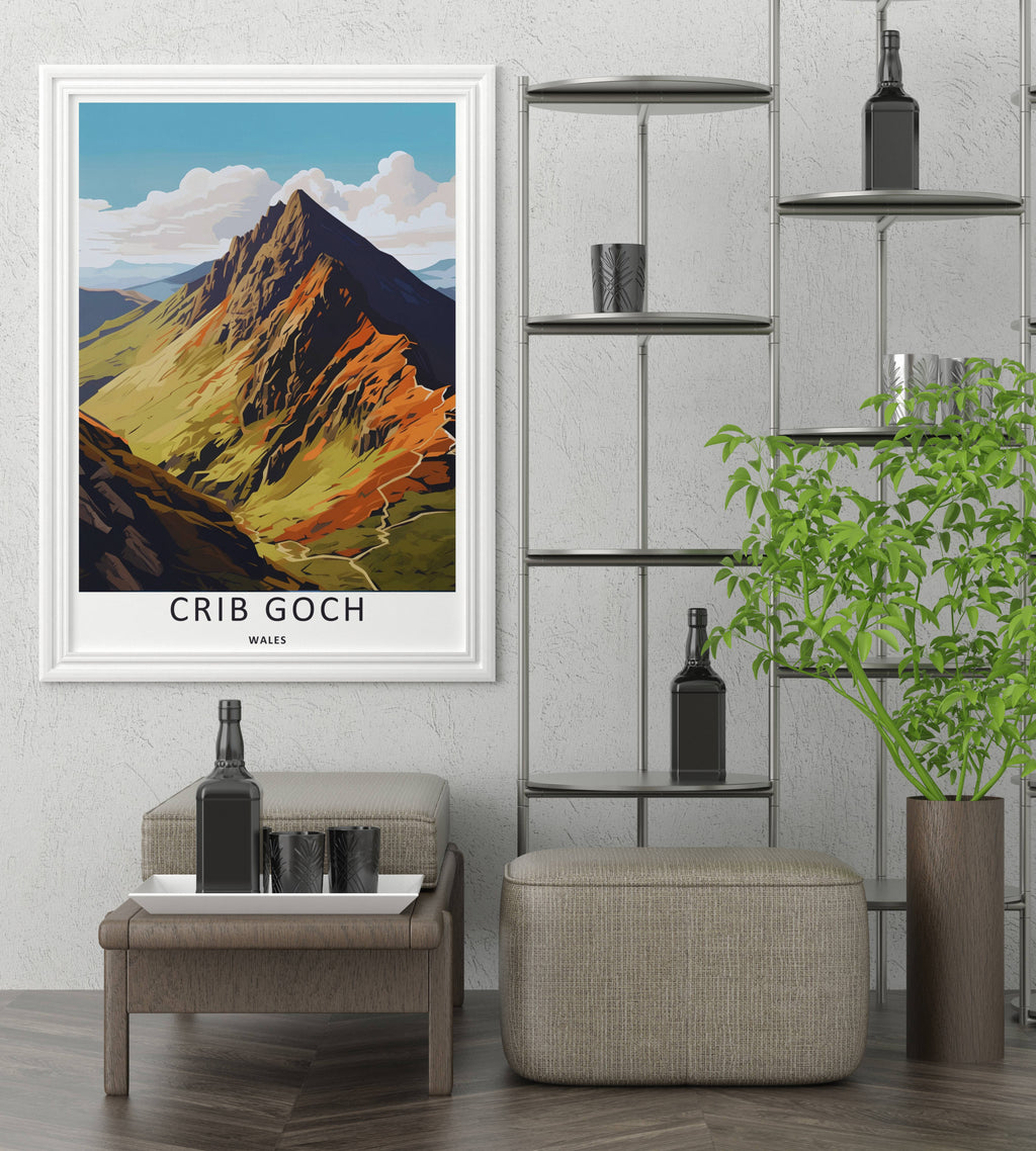 Garnedd Ugain Snowdonia Art Print: Crib Goch Wales Poster Decor-3
