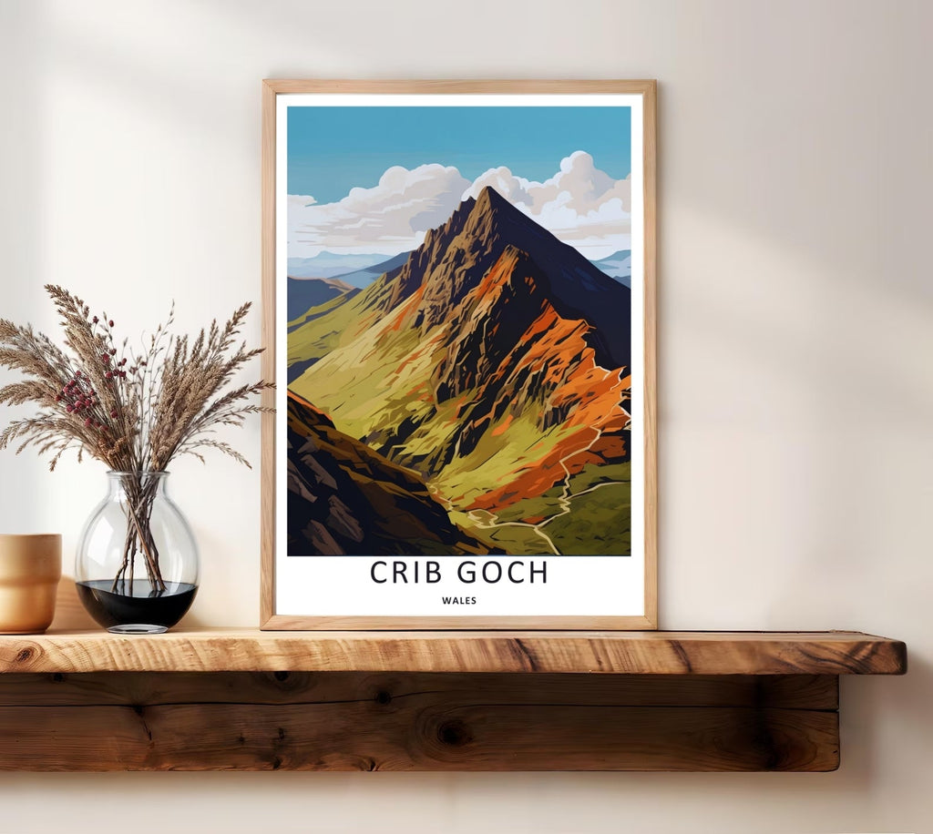 Garnedd Ugain Snowdonia Art Print: Crib Goch Wales Poster Decor-4