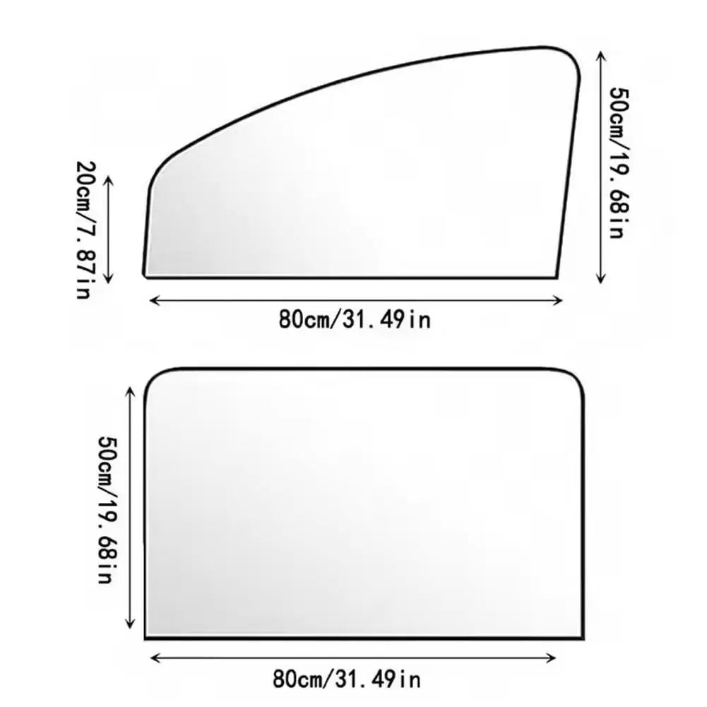 Car Side Window Sun Shade Magnet Privacy Curtains UV Reflection Anti Glare UV Block Sunshade for Front/Back Window