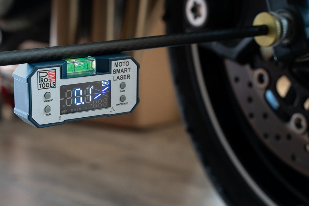 MotoSmartLaser: simple motorcycle frame measurement tool. Great value/price