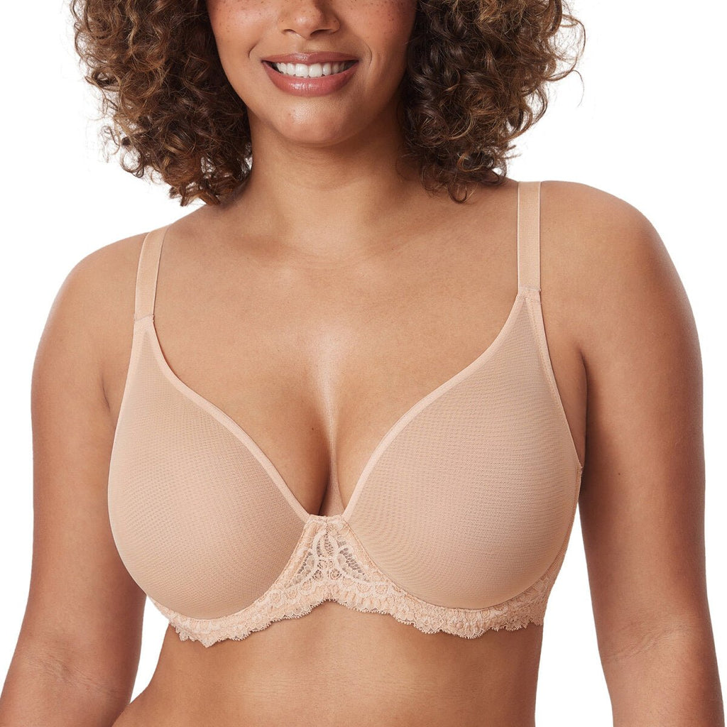 Sheer Mesh Full Coverage Underwire Bra-2